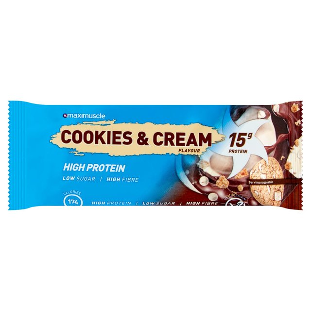 Maximuscle Cookies & Cream Protein Bar