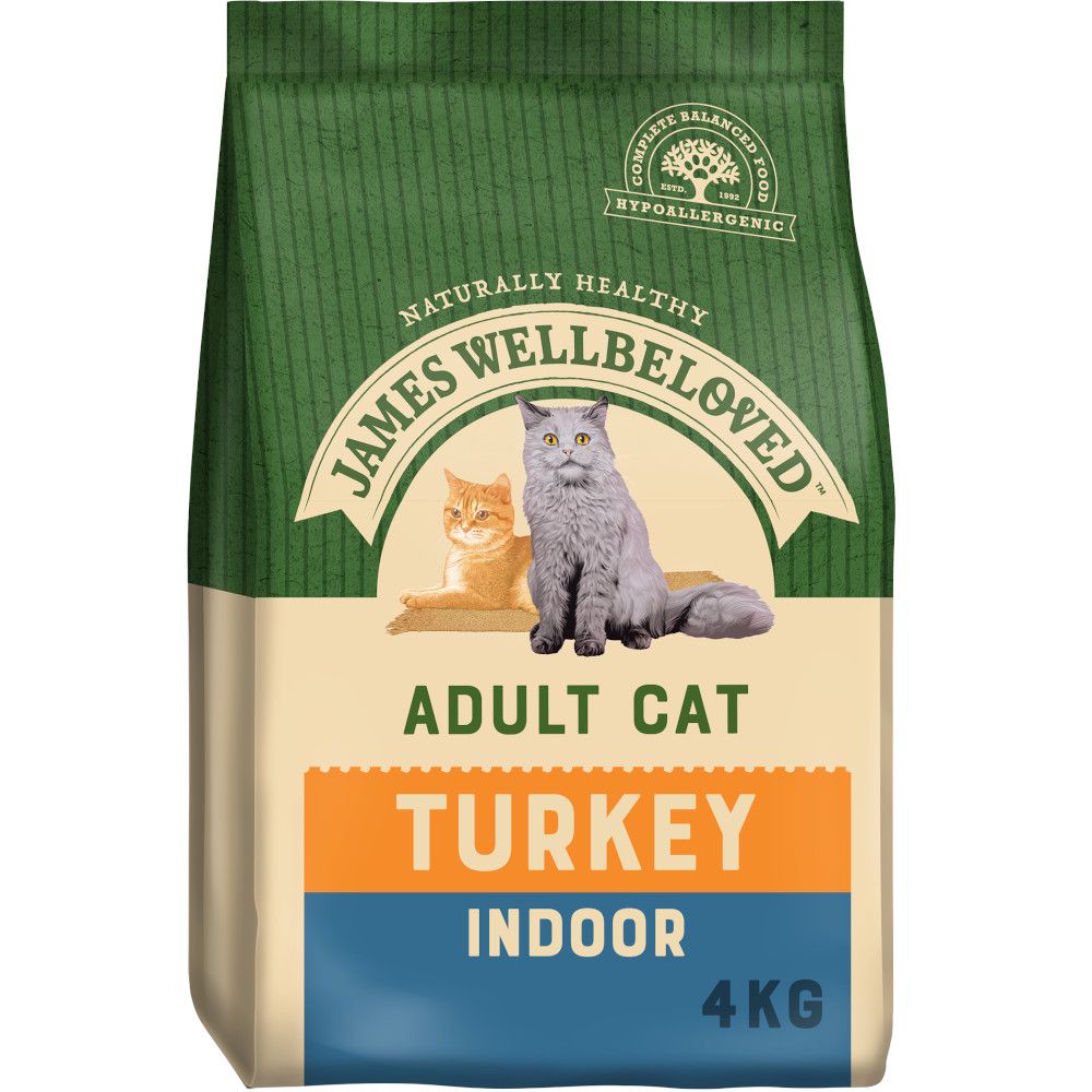 James Wellbeloved Adult Cat Indoor - Turkey - Economy Pack: 2 x 4kg