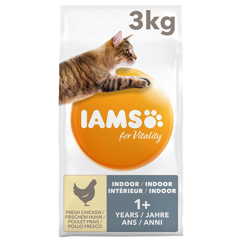 IAMS for Vitality Adult Indoor Fresh Chicken Dry Cat Food - 3kg
