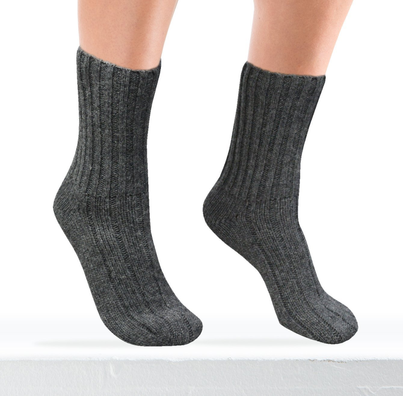 North Outdoor 100 % Merino Wool Socks - Made in Finland, Graphite Grey / 35-38