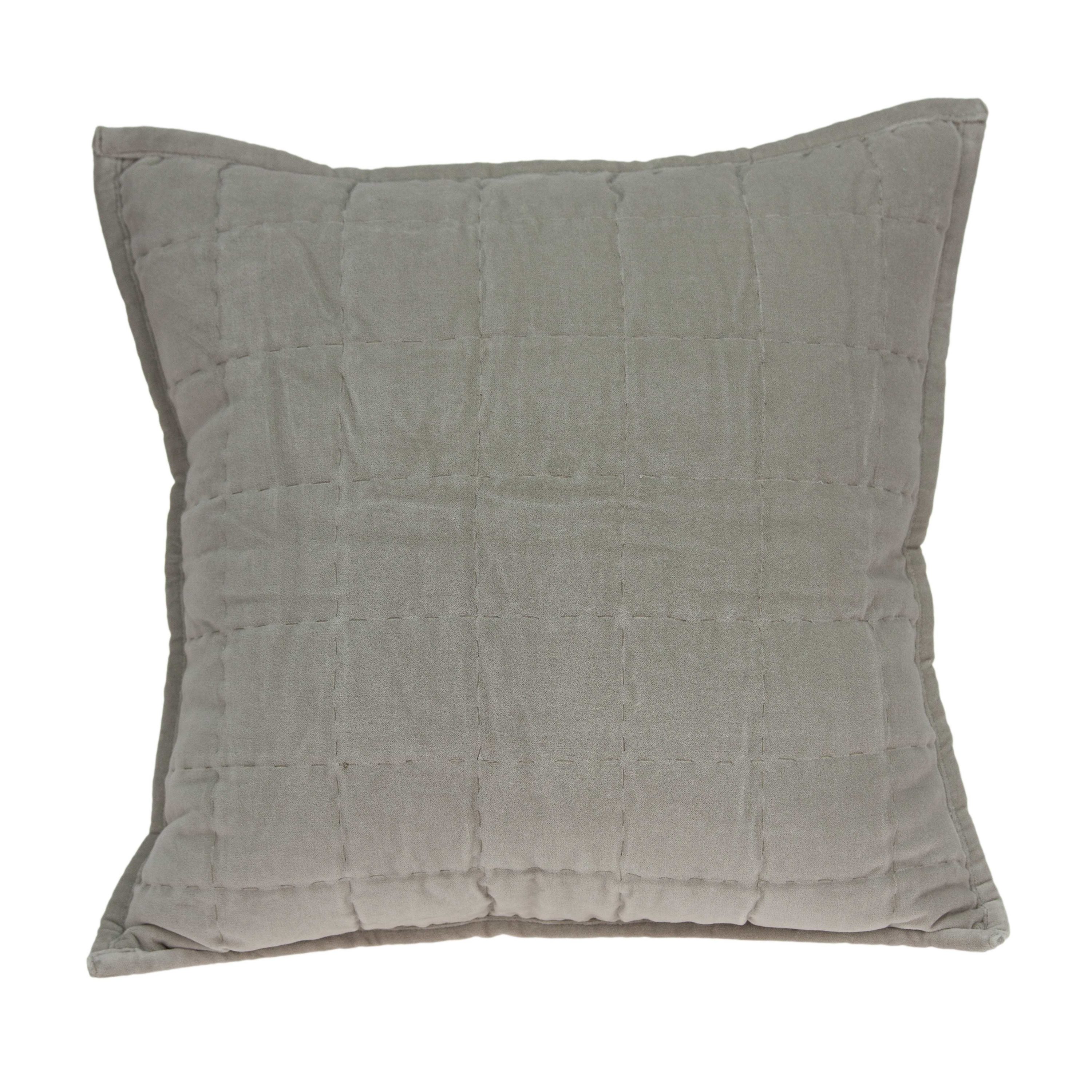 HomeRoots Jordan Gray Standard Cotton Viscose Blend Pillow Case | 334103