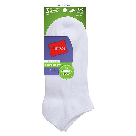 Hanes Womens Comfort Blend Light Weight Low Cut Sock - 3.0 ea