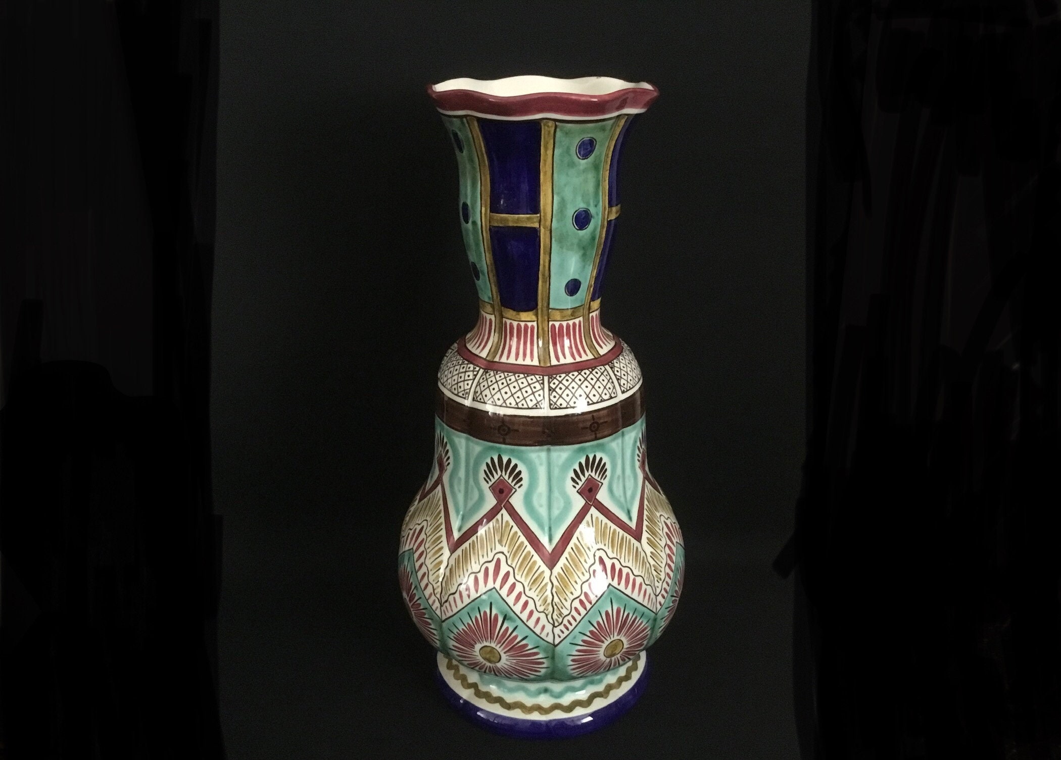 Large Vase, Plateelbakkerij Ram Arnhem, Dcor Persian, 1935, Signed, Perfect Condition
