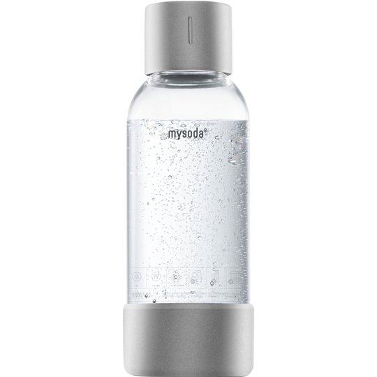 MySoda Vattenflaska 0,5 liter, Silver