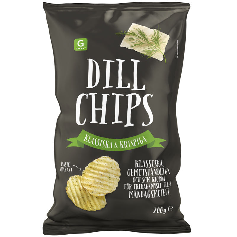 Chips Dill 200g - 44% rabatt