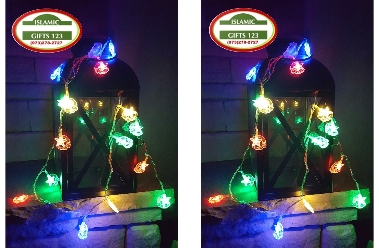 Ramadan Colorful String Lights-Ramadan Decorfree Fast Deliveryeid Lights Eid Decor Hilal Muslim Gift Islamic Gifts Favors