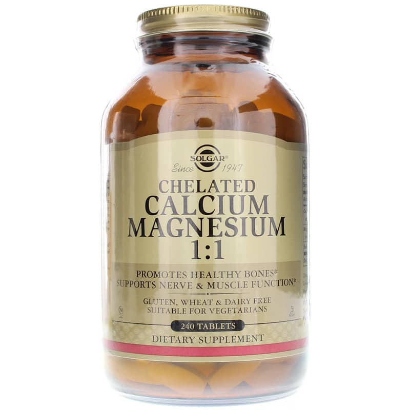 Solgar Chelated Calcium Magnesium 1:1 240 Tablets