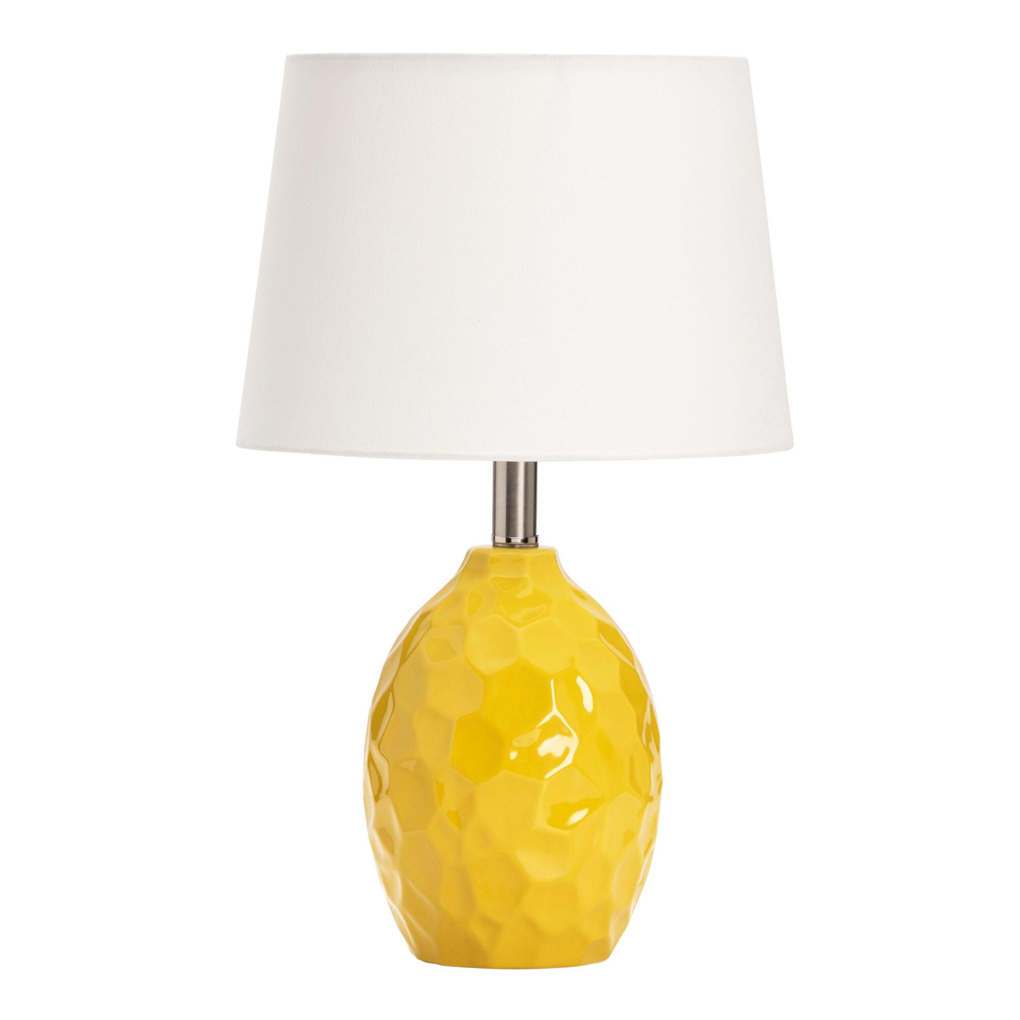 Ceramic Geometric Dix Table Lamp: Yellow by World Market