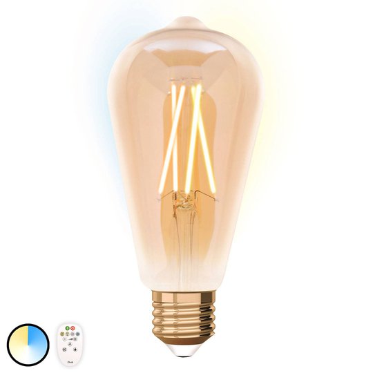 iDual-LED-lamppu E27 ST64 9W, kaukosäädin