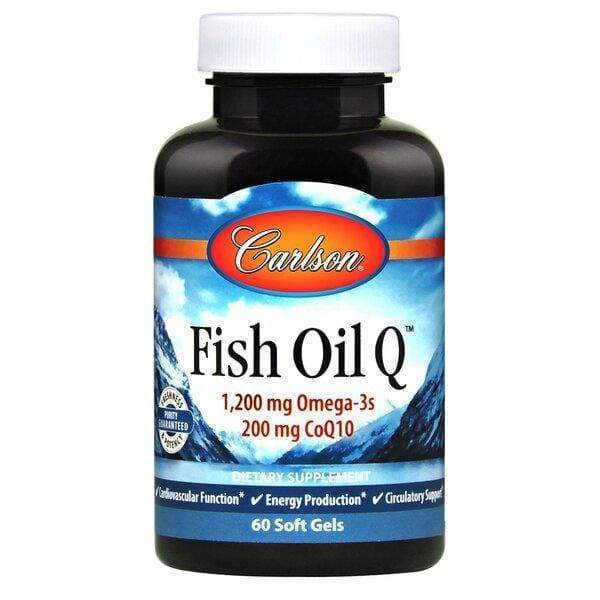 Fish Oil Q, 1200mg Omega-3s + 200mg CoQ10 - 60 softgels