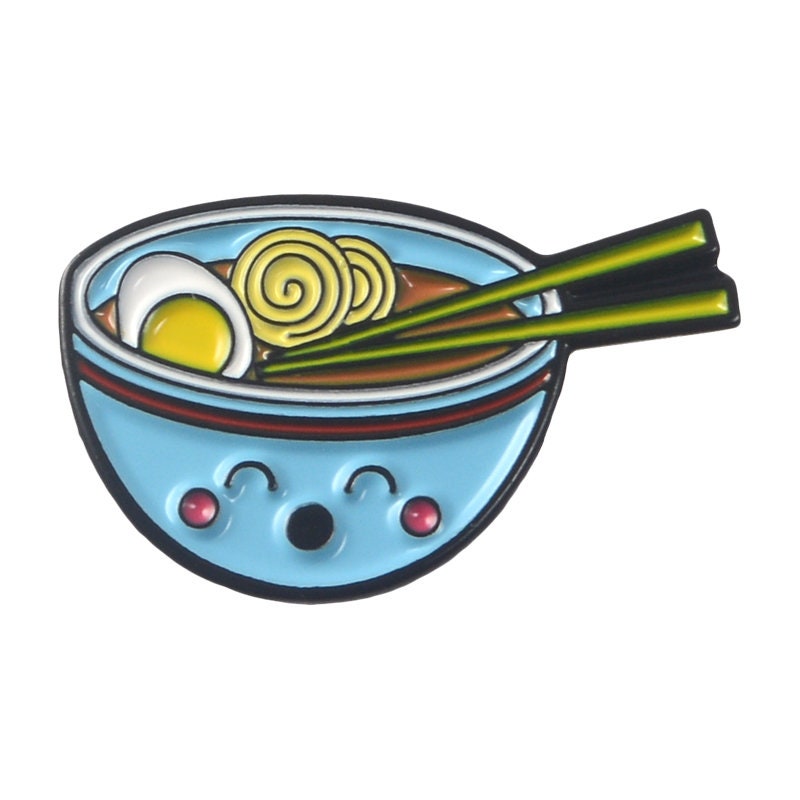 Ramen Enamel Pin, Noodle Kawaii Food Lapel Pin Badge, Bowl Japanese Pin, Pin Gift Idea, Ramen