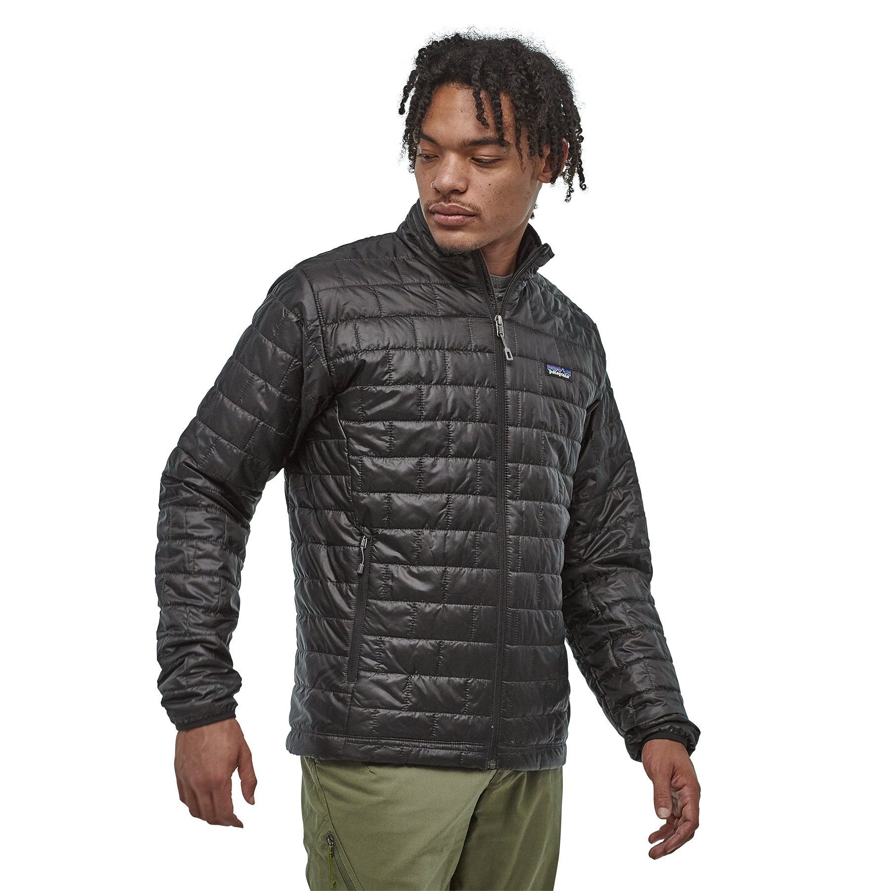 Patagonia Nano Puff® Jacket - 100% Recycled Polyester, Black / S
