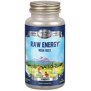 Raw Energy Mega Buzz - Caffeine Free (60 Capsules)
