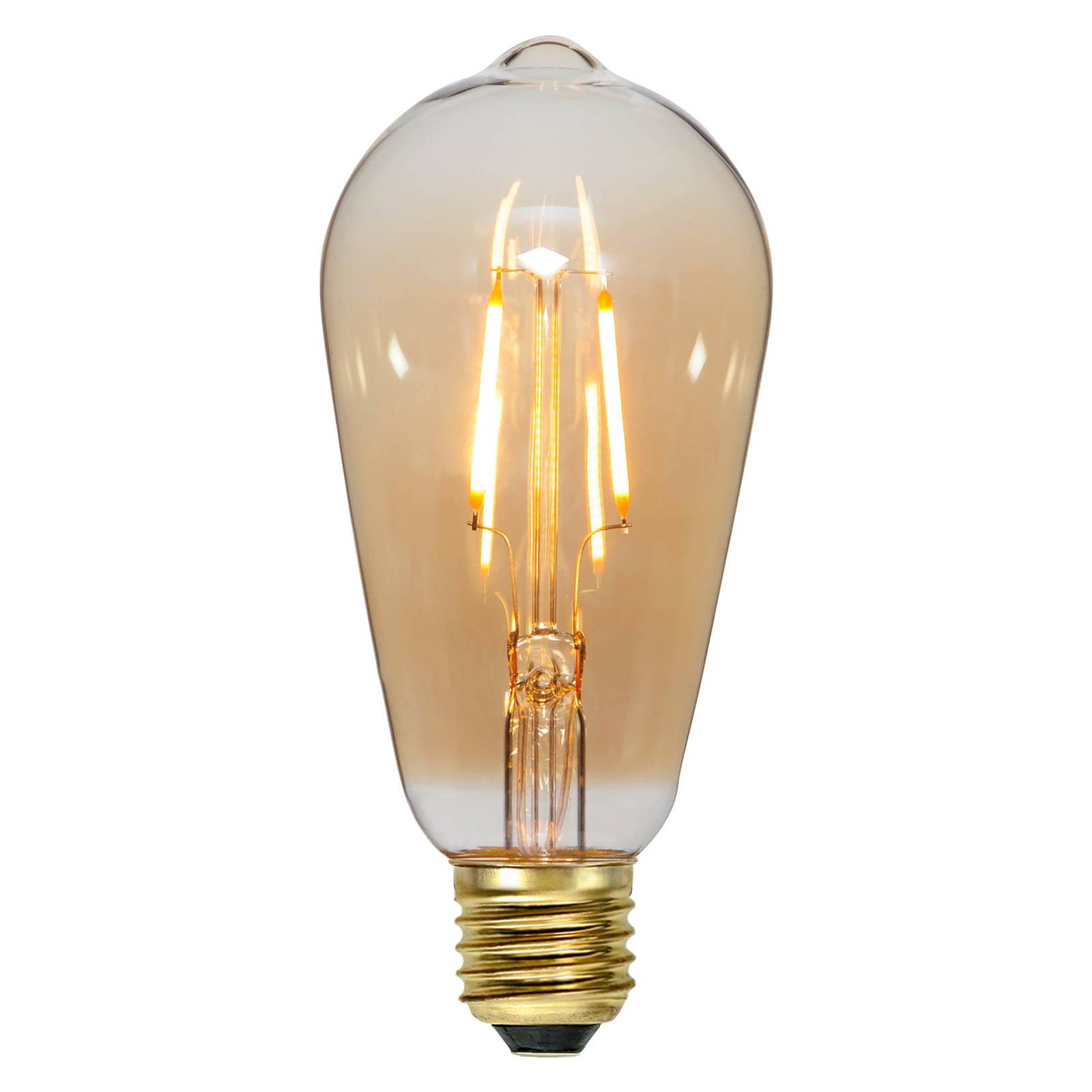 E27-LED-filamenttilamppu 0,75W 2 000 K lasi amber