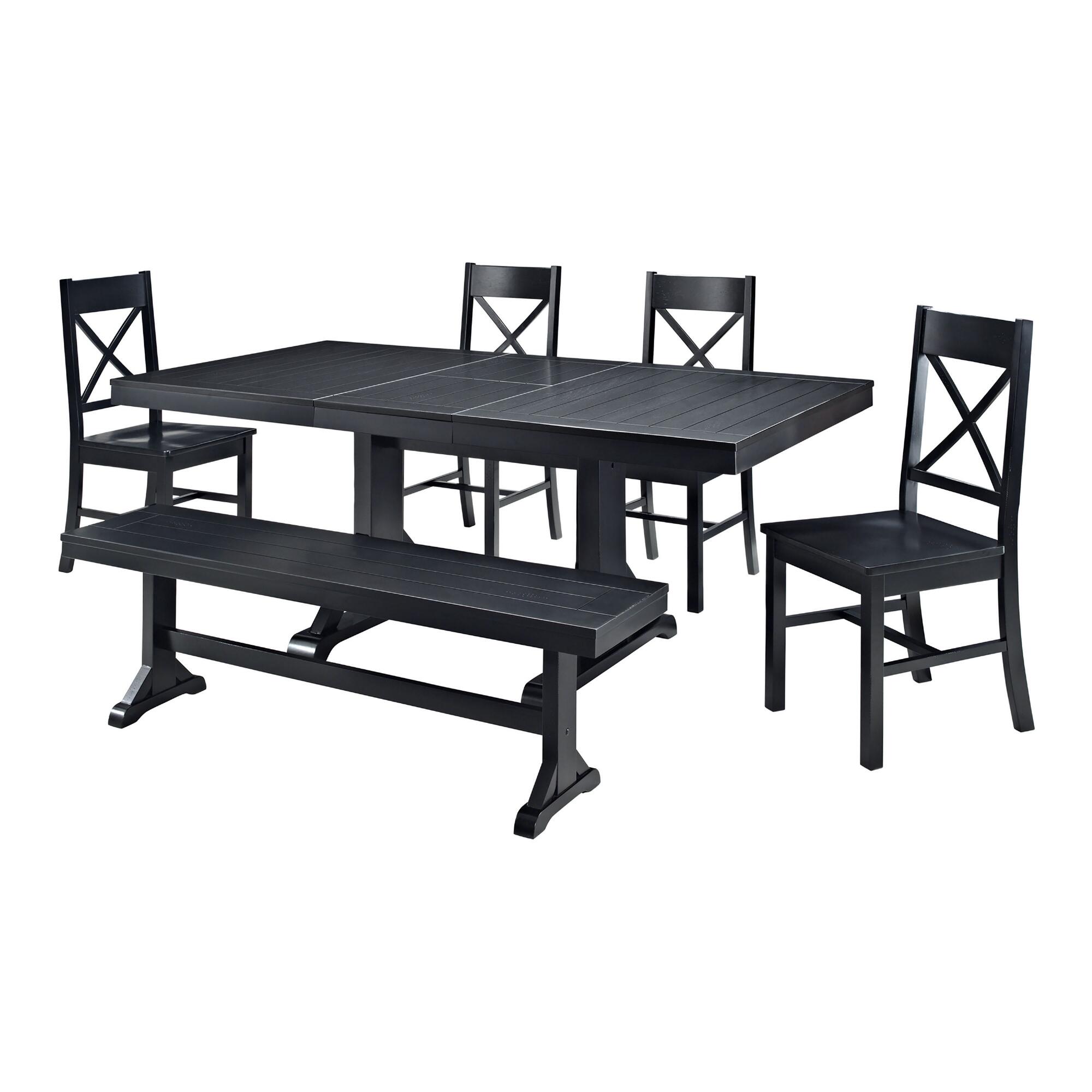 Distressed Black Wood Montgomery Dining Collection by World Market