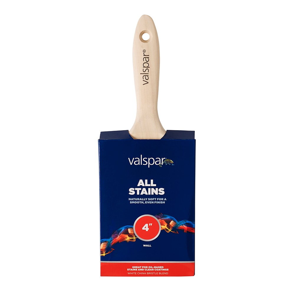 Valspar Natural Bristle- Polyester Blend Flat 4-in Paint Brush | 882568600