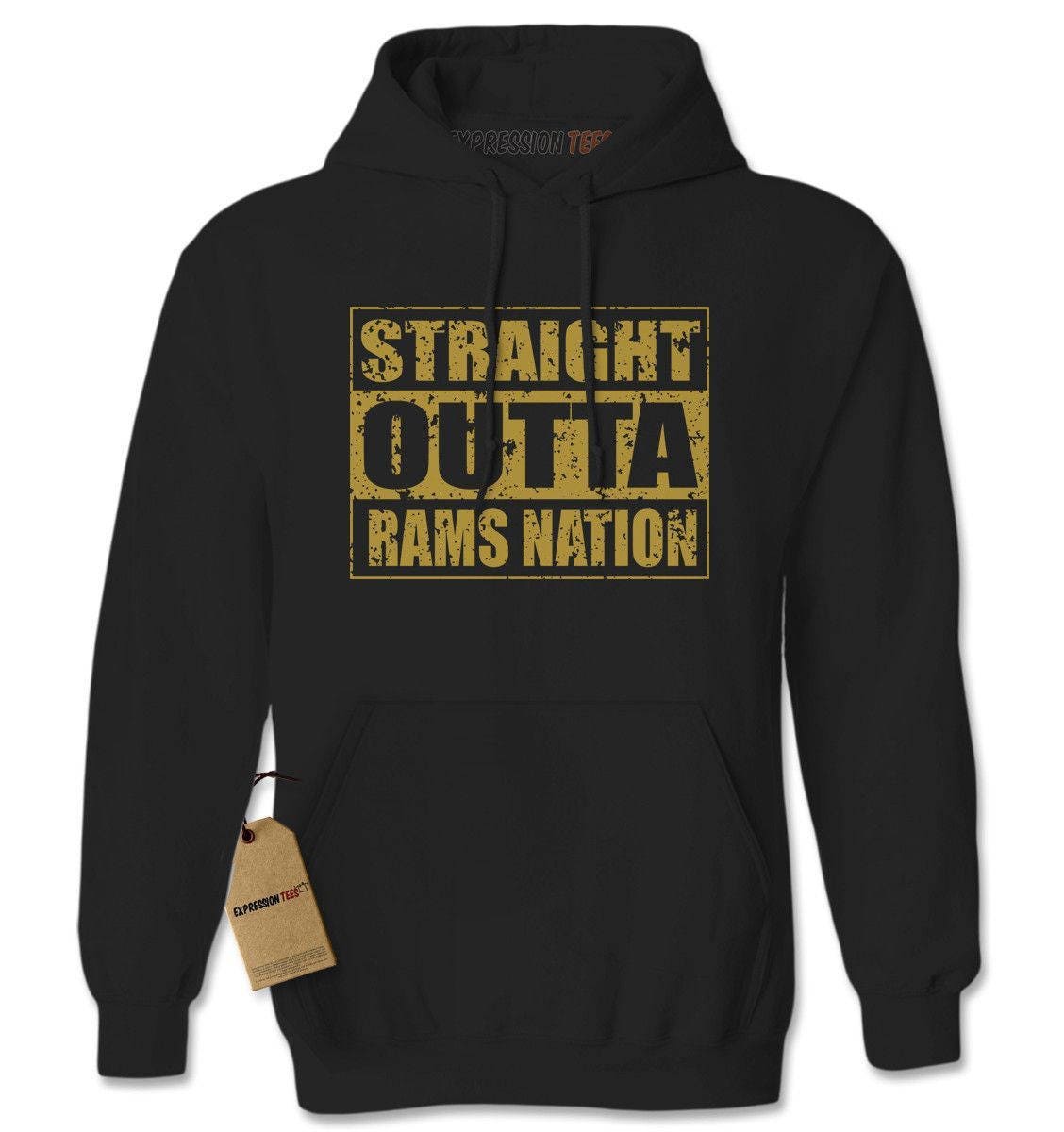 straight Outta Rams Nation Football Adult Hoodie Sweatshirt