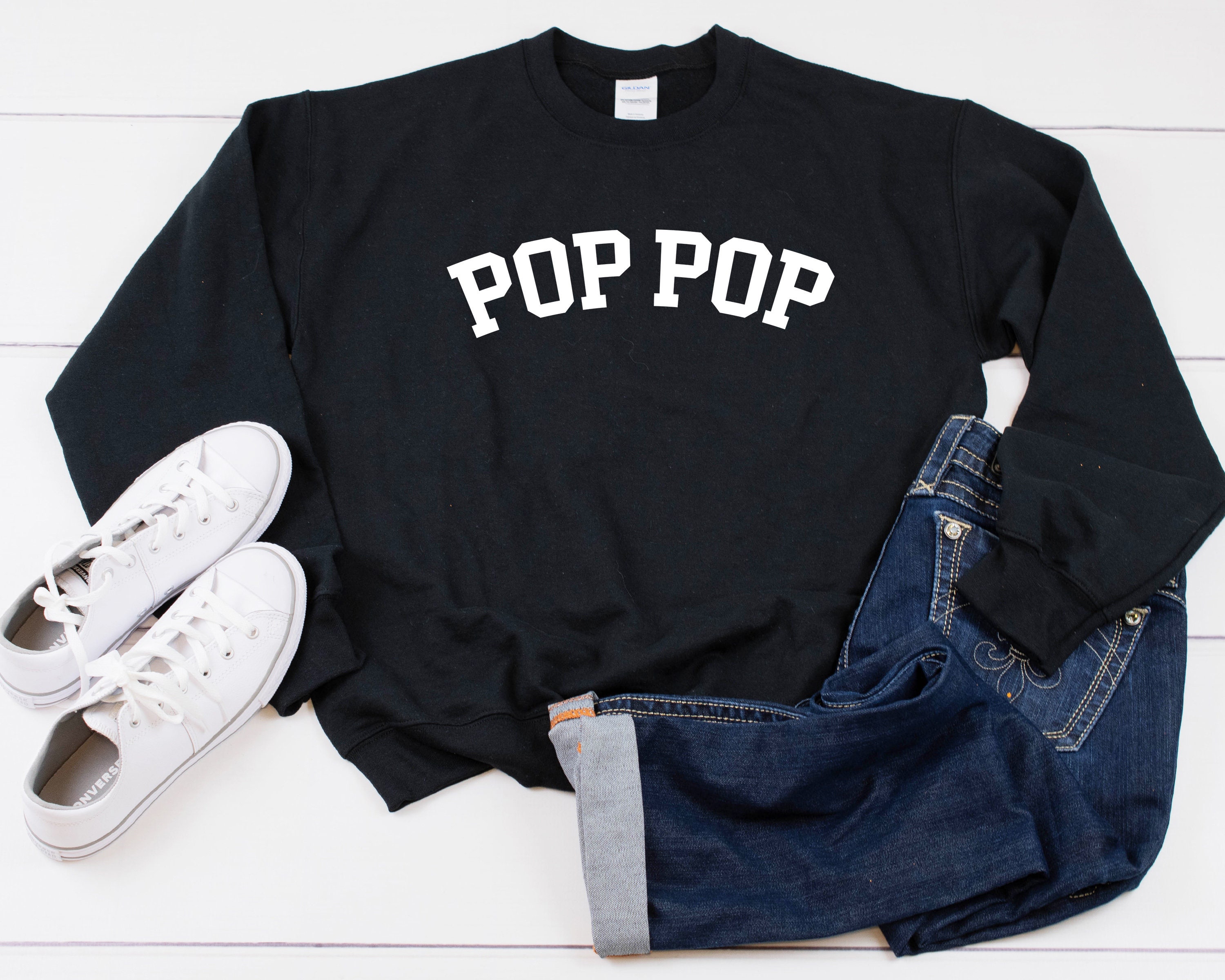 Pop Heavy Blend Crewneck Sweatshirt, Grandpa Sweater, #1 Proud Pop Pop, Grandpa, More Colors