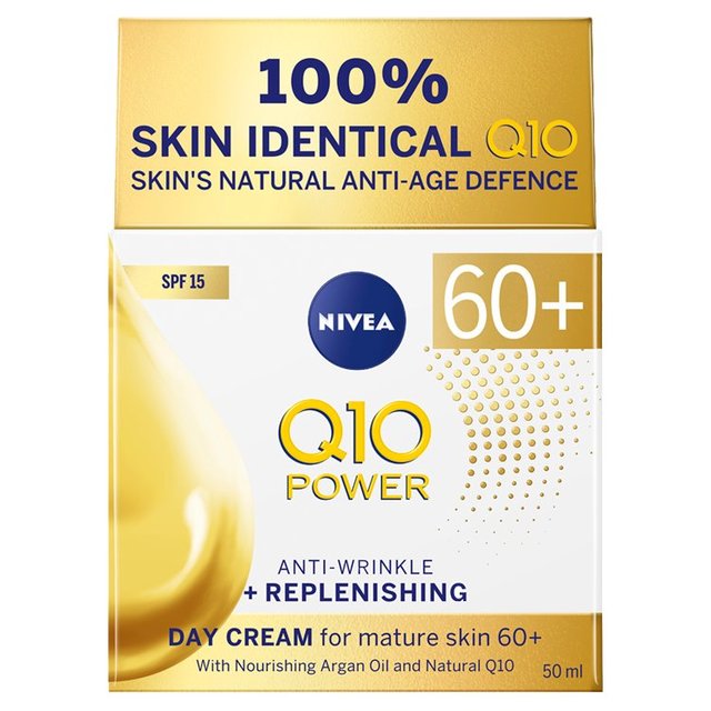 NIVEA Q10 Power Anti-Wrinkle Face Day Cream Anti-Ageing for Mature Skin 60+