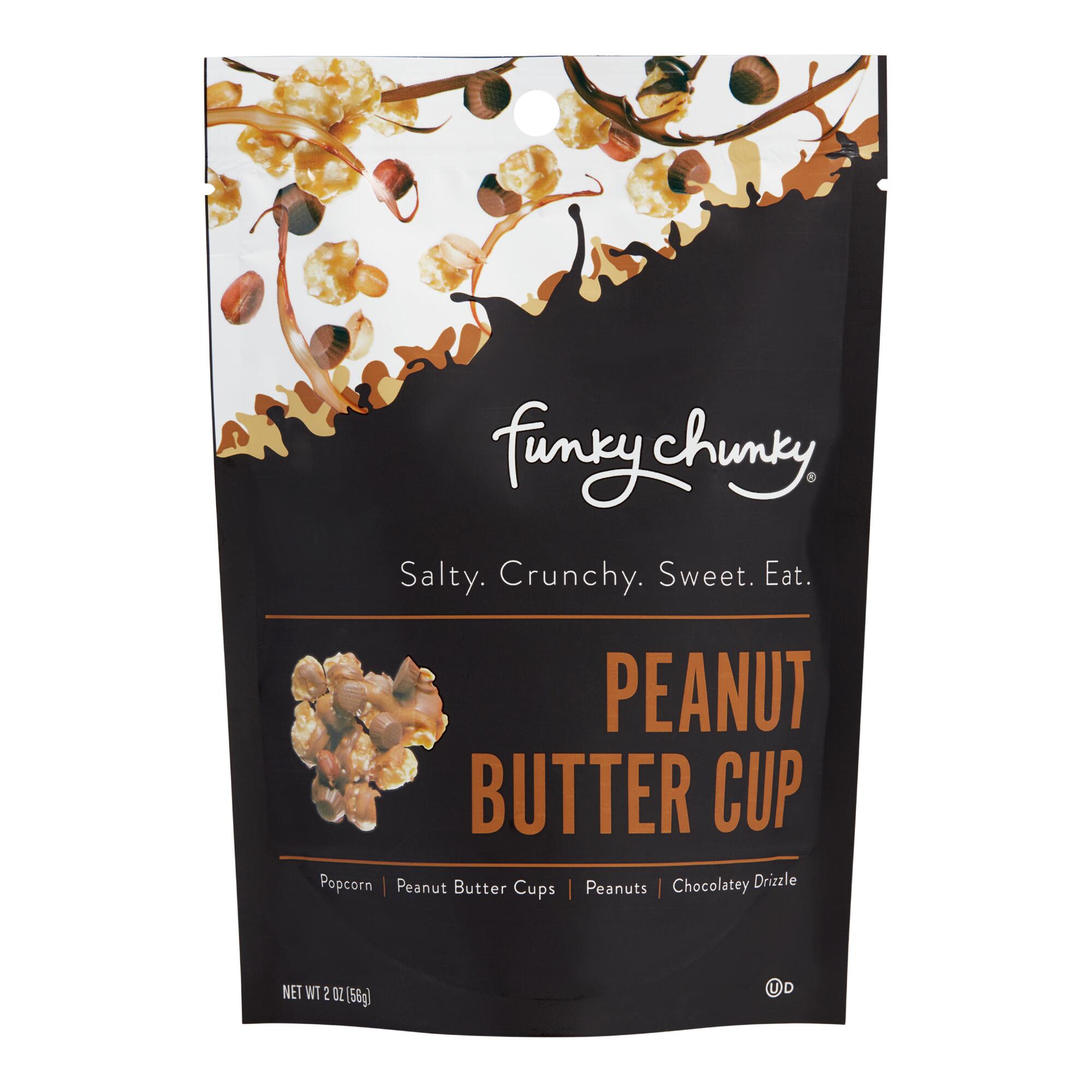 Funky Chunky Peanut Butter Cup Popcorn Snack Size Set Of 8 by World Market