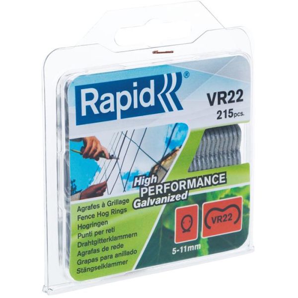 Rapid VR22 Rundklammer sølv 215-pakning