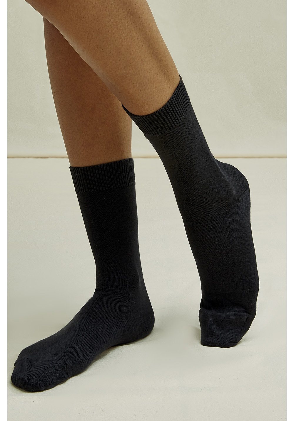 People Tree Unisex Organic Cotton Socks, Black / 39-42