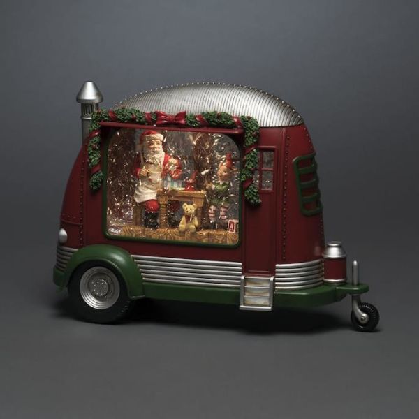 Konstsmide 4386-550 Koristevalaisin jossa asuntovaunu ja joulupukki