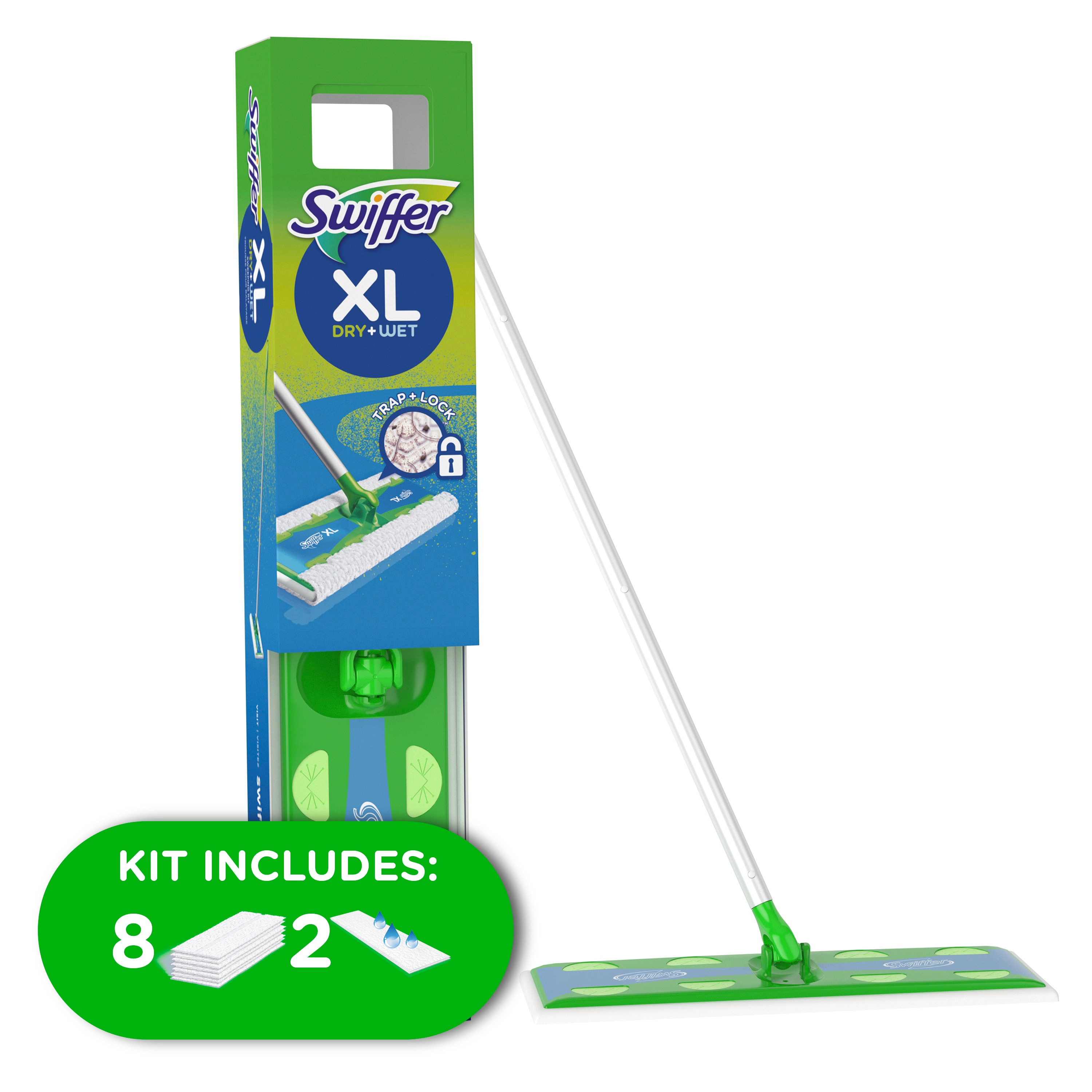 Swiffer Sweeper Dry and Wet XL Sweeping Kit Blend Non-Wringing Flat Wet Mop | 3700092816