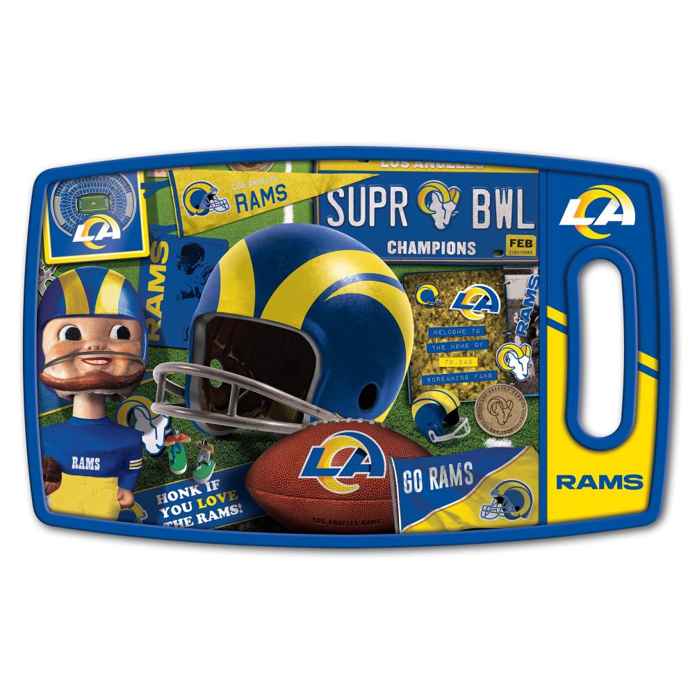 Sportula Los Angeles Rams Retro 9-in L x 14.5-in W Plastic Cutting Board | 2500102