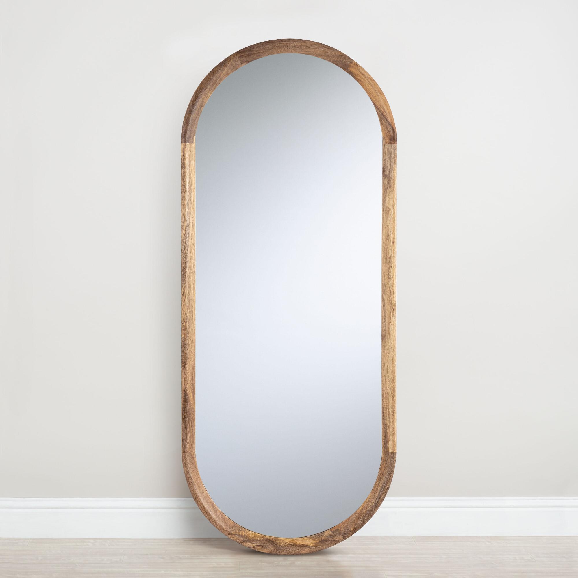 Oblong Natural Wood Full Length Mirror by World Market