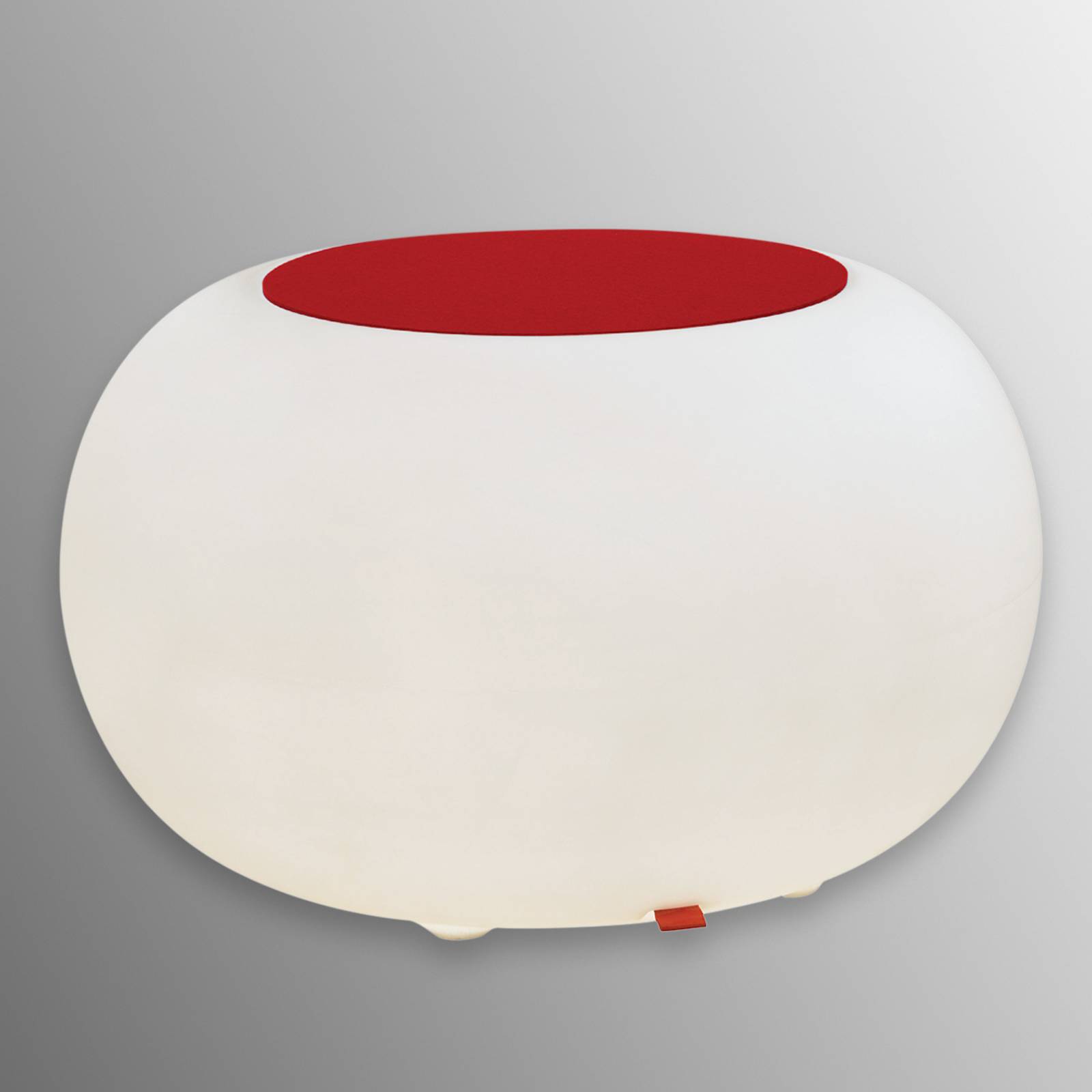 Pöytä Bubble Indoor LED valkoinen + huopa punainen