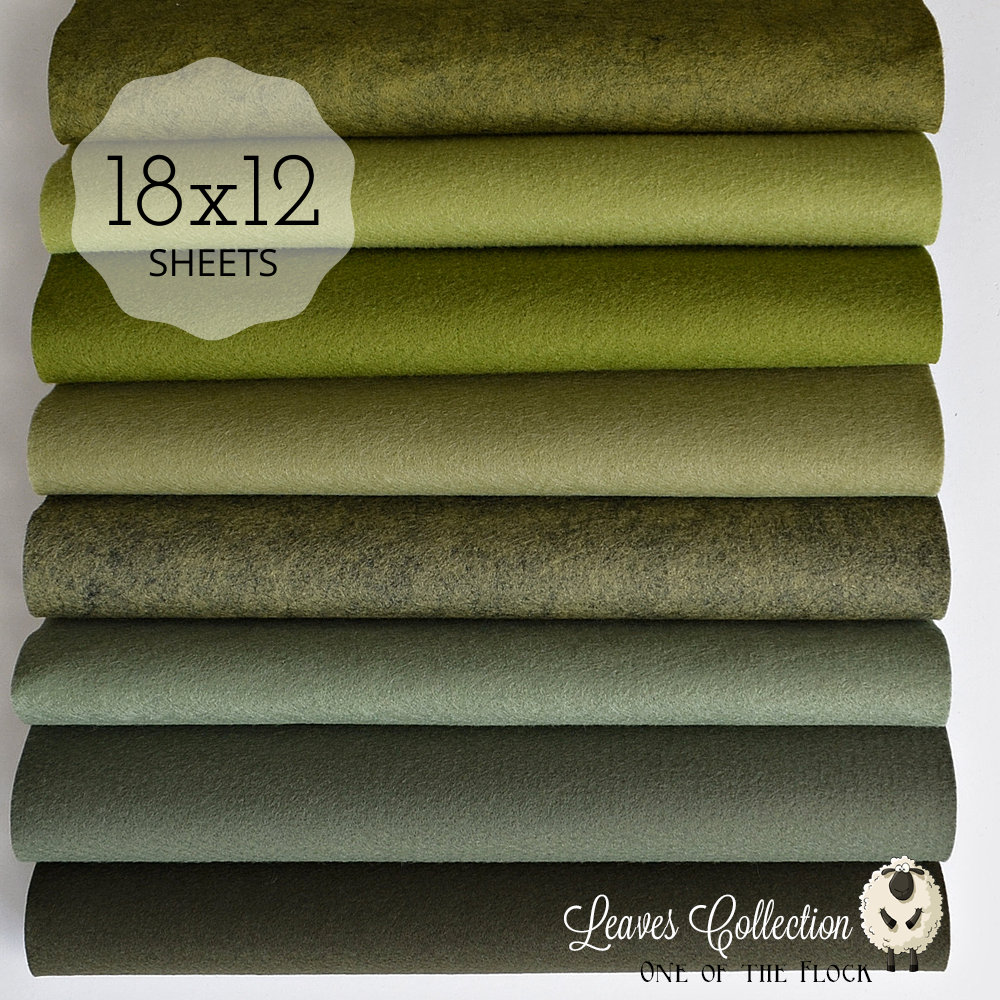Leaves Felt Collection, Wool Blend Felt, Sheets, Fabric, Fabric Bundles, Collections