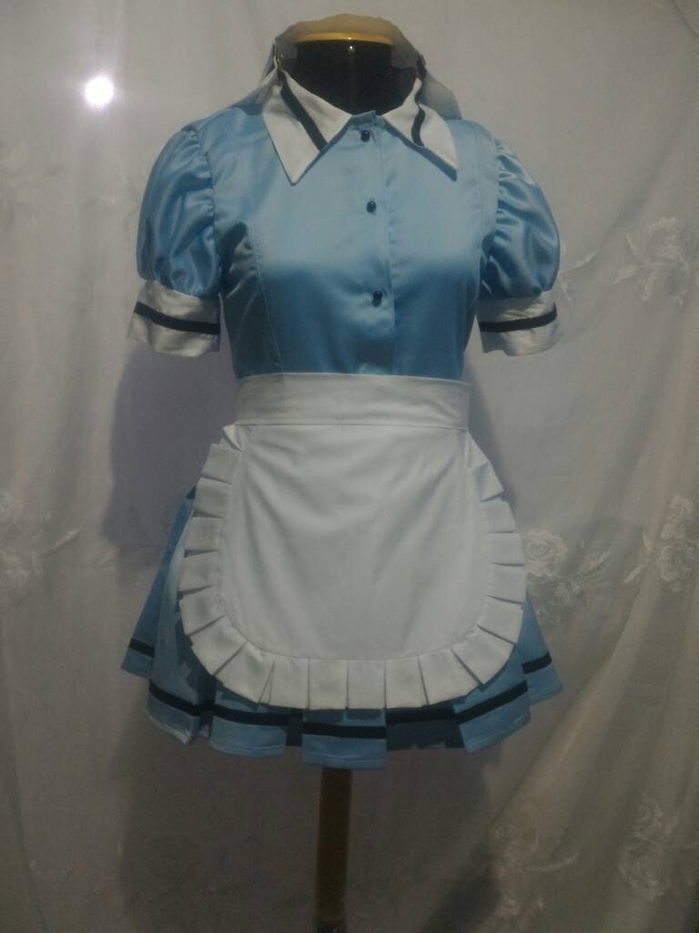 Cosplay Blend S Kaho Hinata Blue Maid Costume
