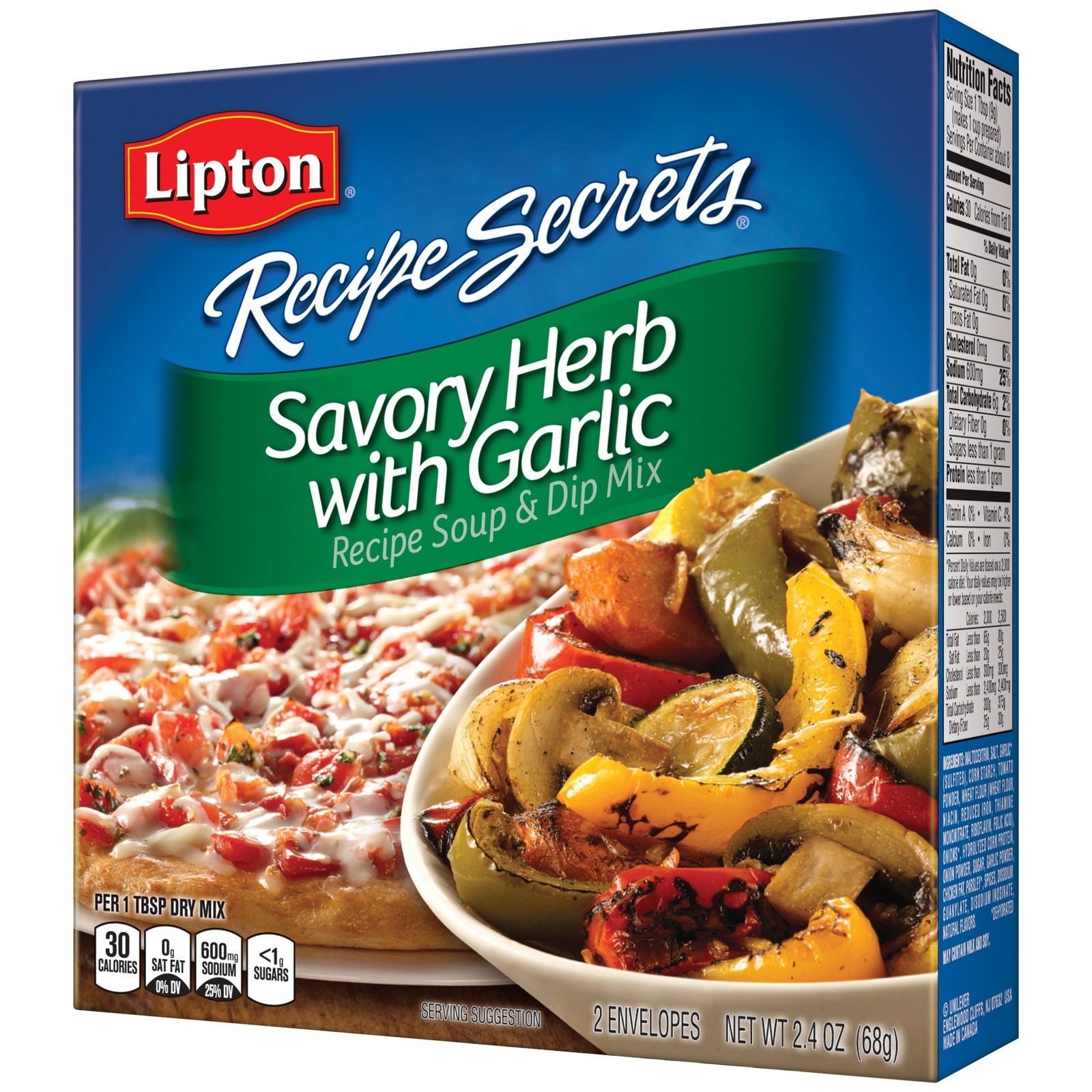 Lipton Recipe Secrets Savory Herb with Garlic Soup & Dip Mix 2.4 oz