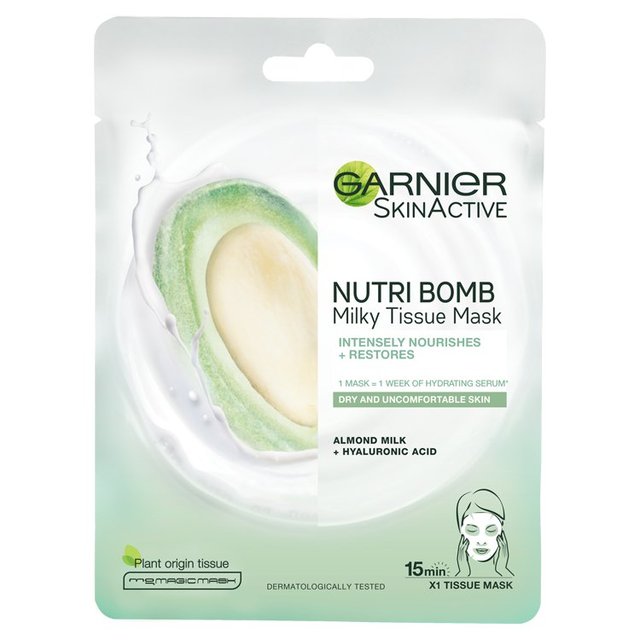 Garnier Nutri Bomb Milky Sheet Mask Almond Milk and Hyaluronic Acid