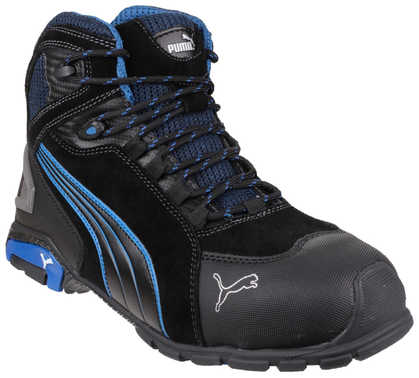 Puma Safety Unisex Rio Mid Lace-up Safety Boot Black 23091 - Black 6