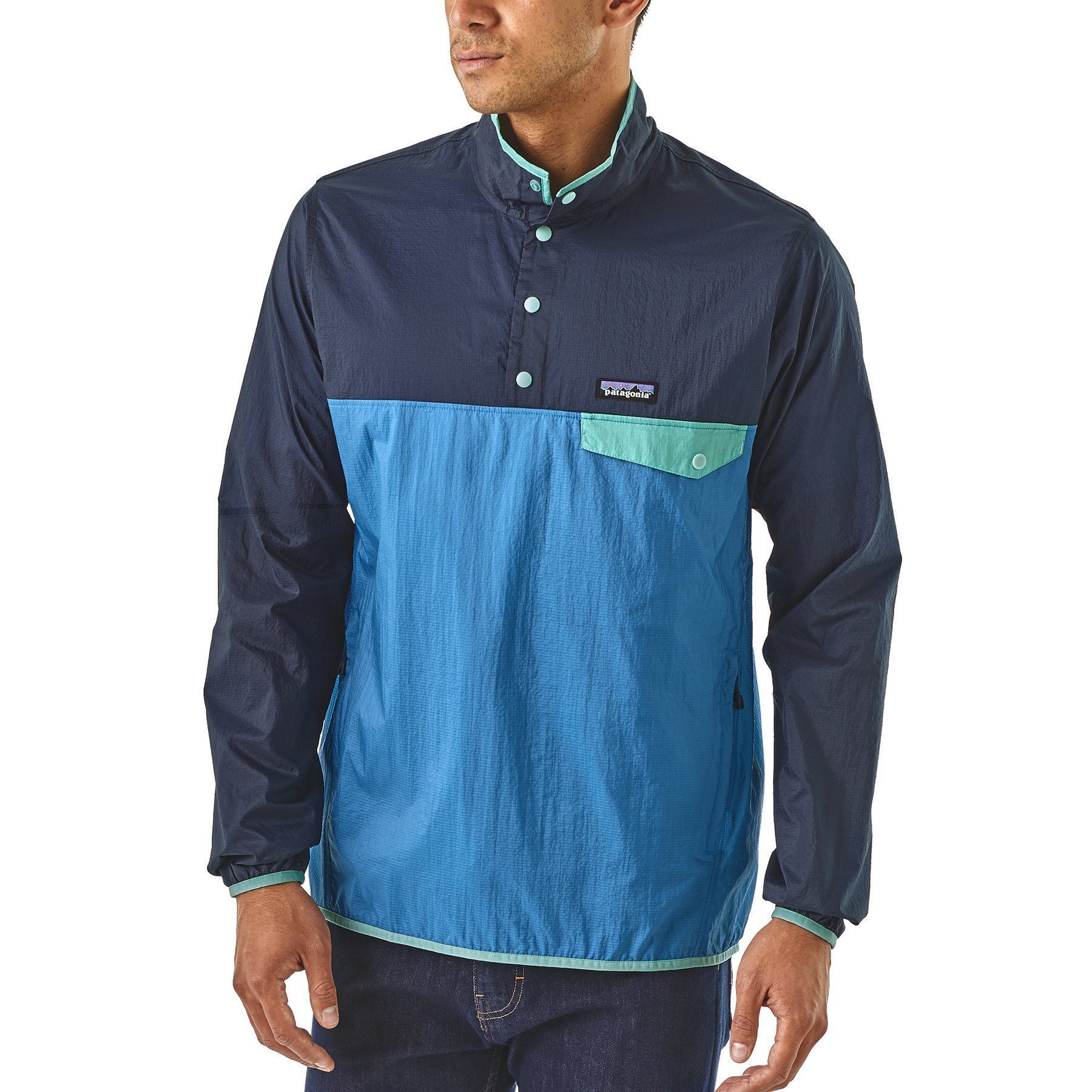 Patagonia Houdini® Snap-T® Pullover - 100% recycled nylon, Port Blue / S