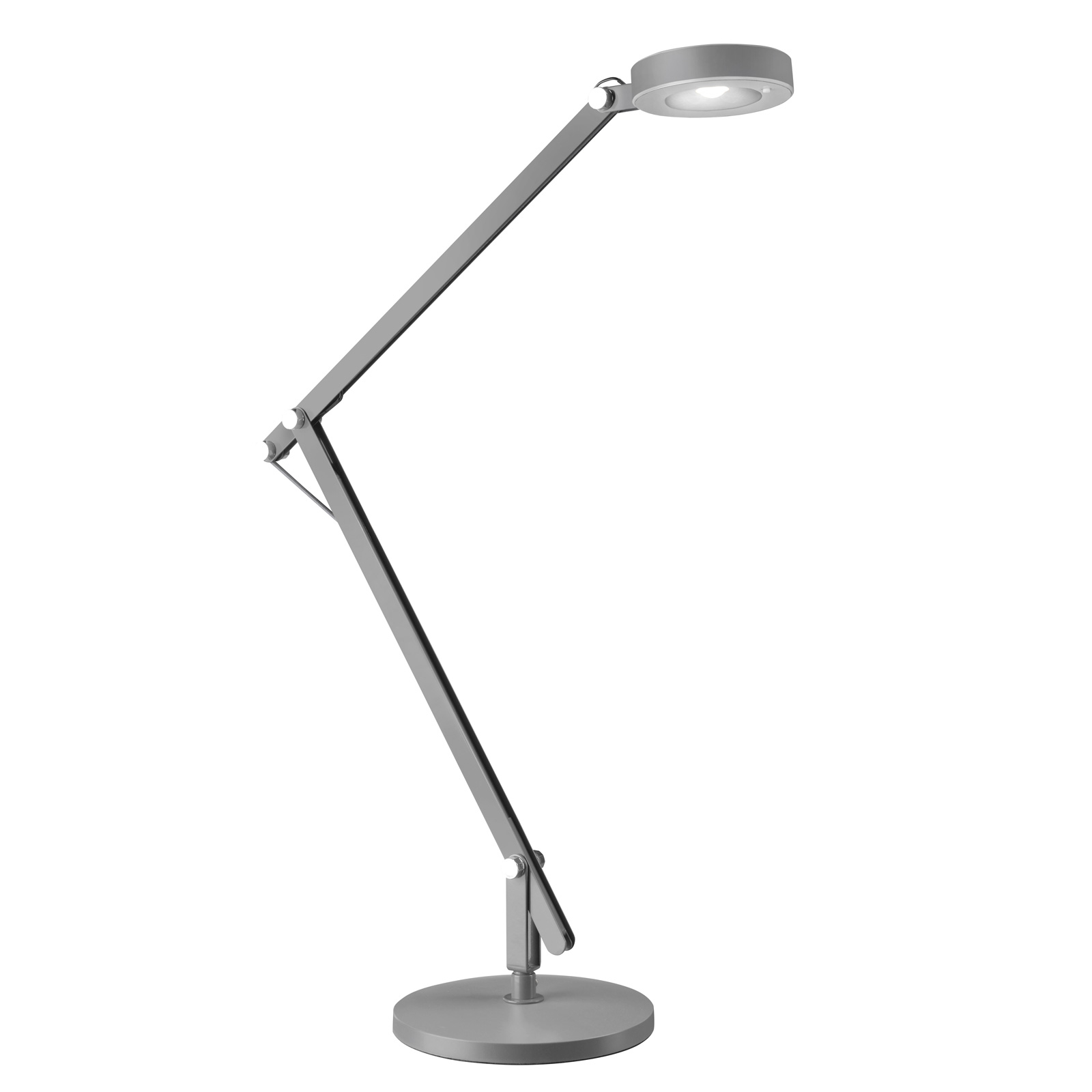LED-työpöytälamppu Stina metallista, harmaa