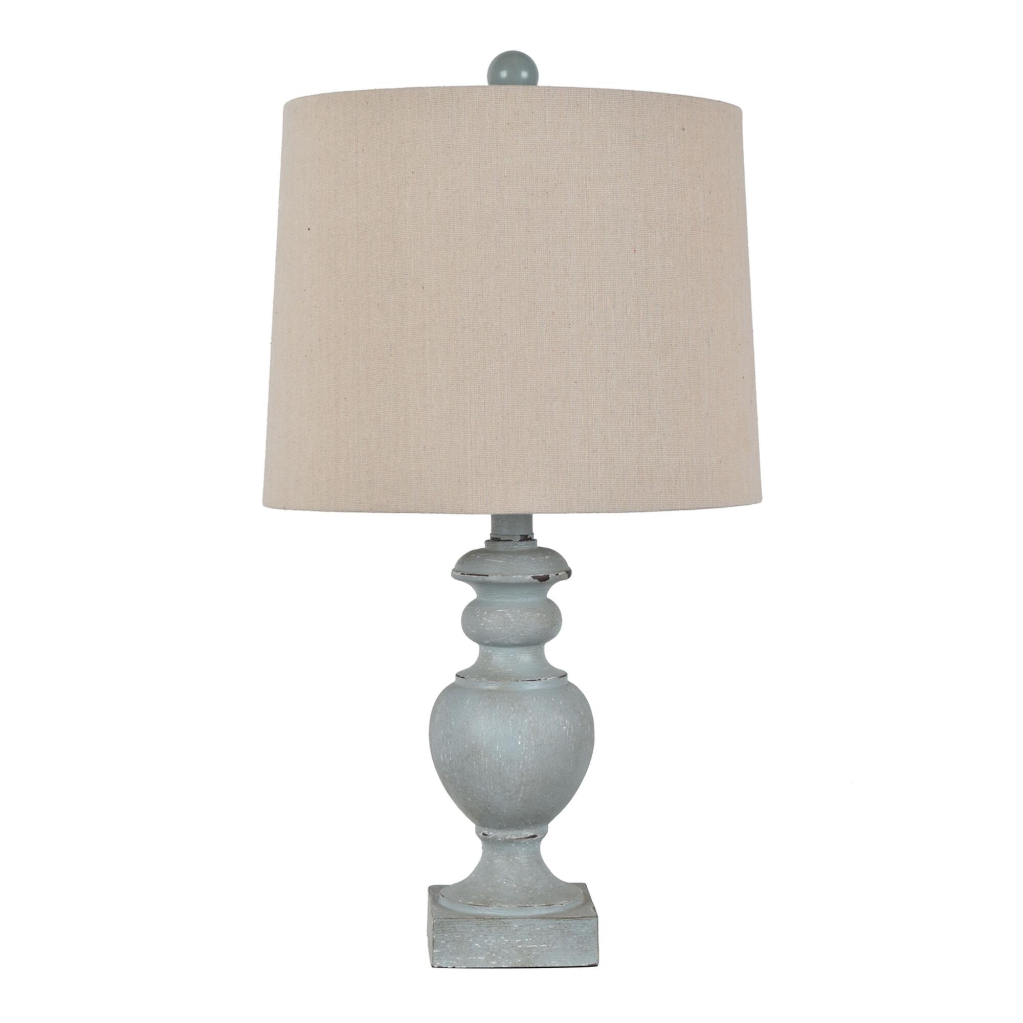 Distressed Pale Blue Elba Table Lamp by World Market