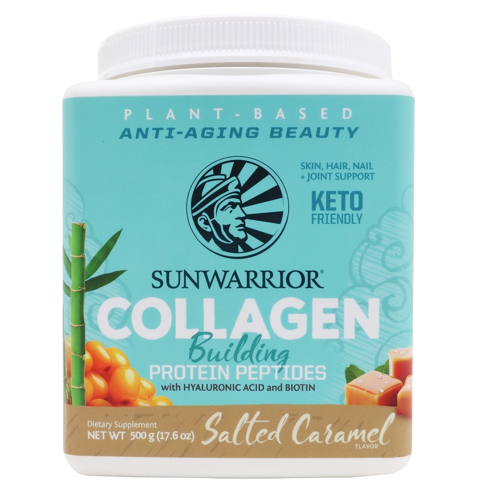 Sunwarrior - Plant-Based Collagen Building Protein Peptides Powder Salted Caramel - 500 Grams
