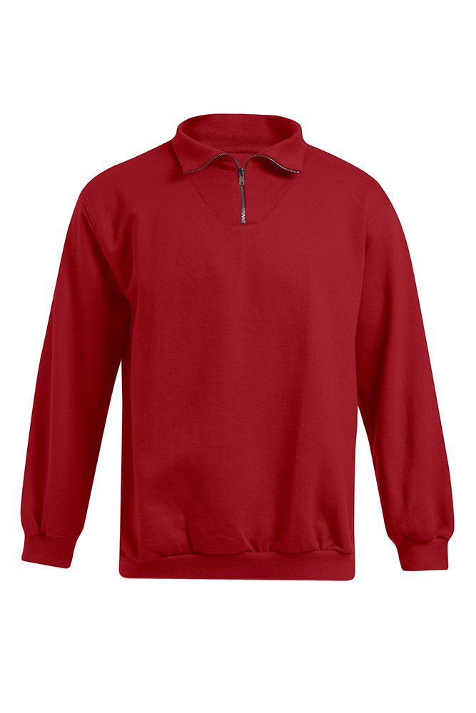 Troyer Sweatshirt Plus Size Herren, Rot, XXXL