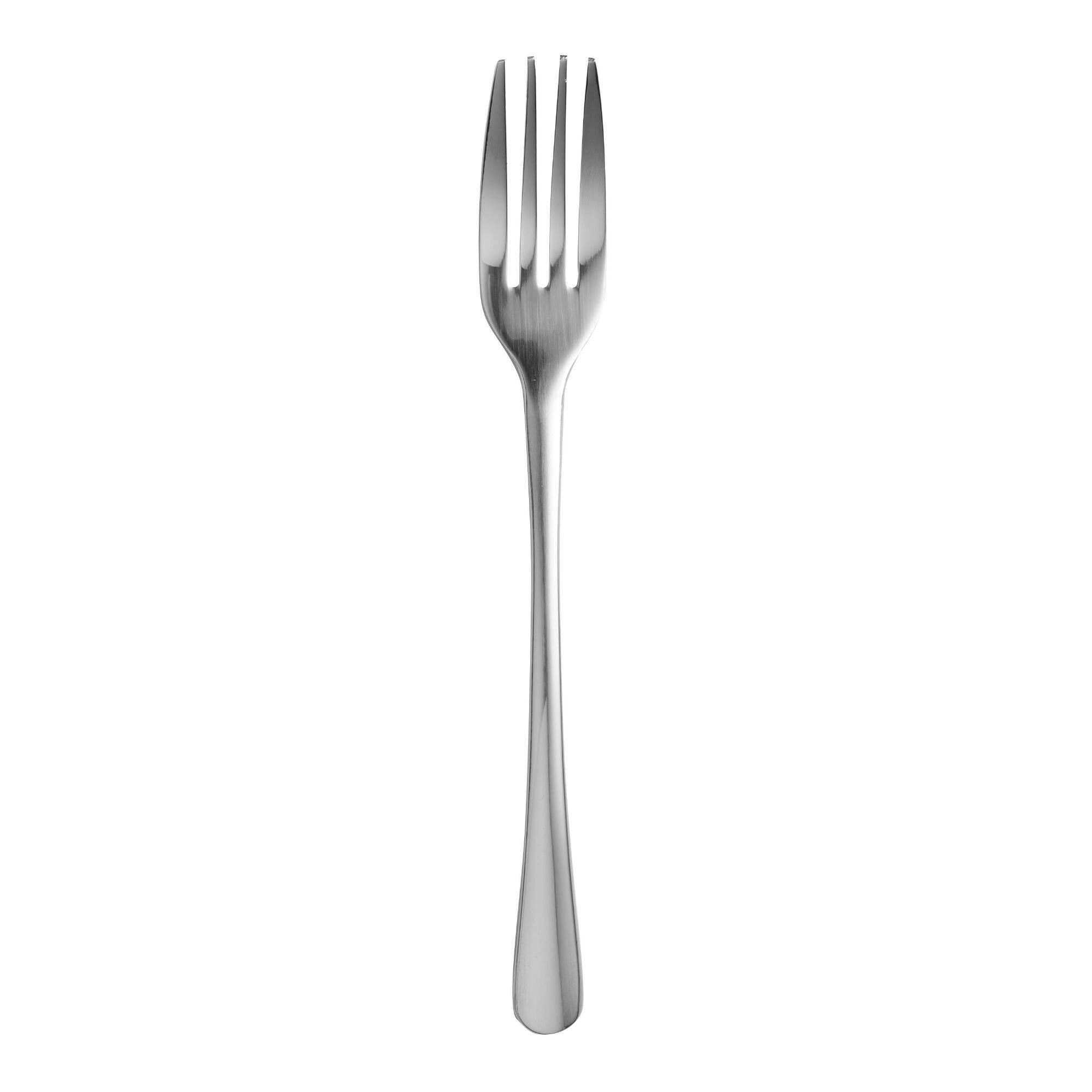 Teardrop Salad Forks Set of 6: Silver - Stainless Steel by World Market