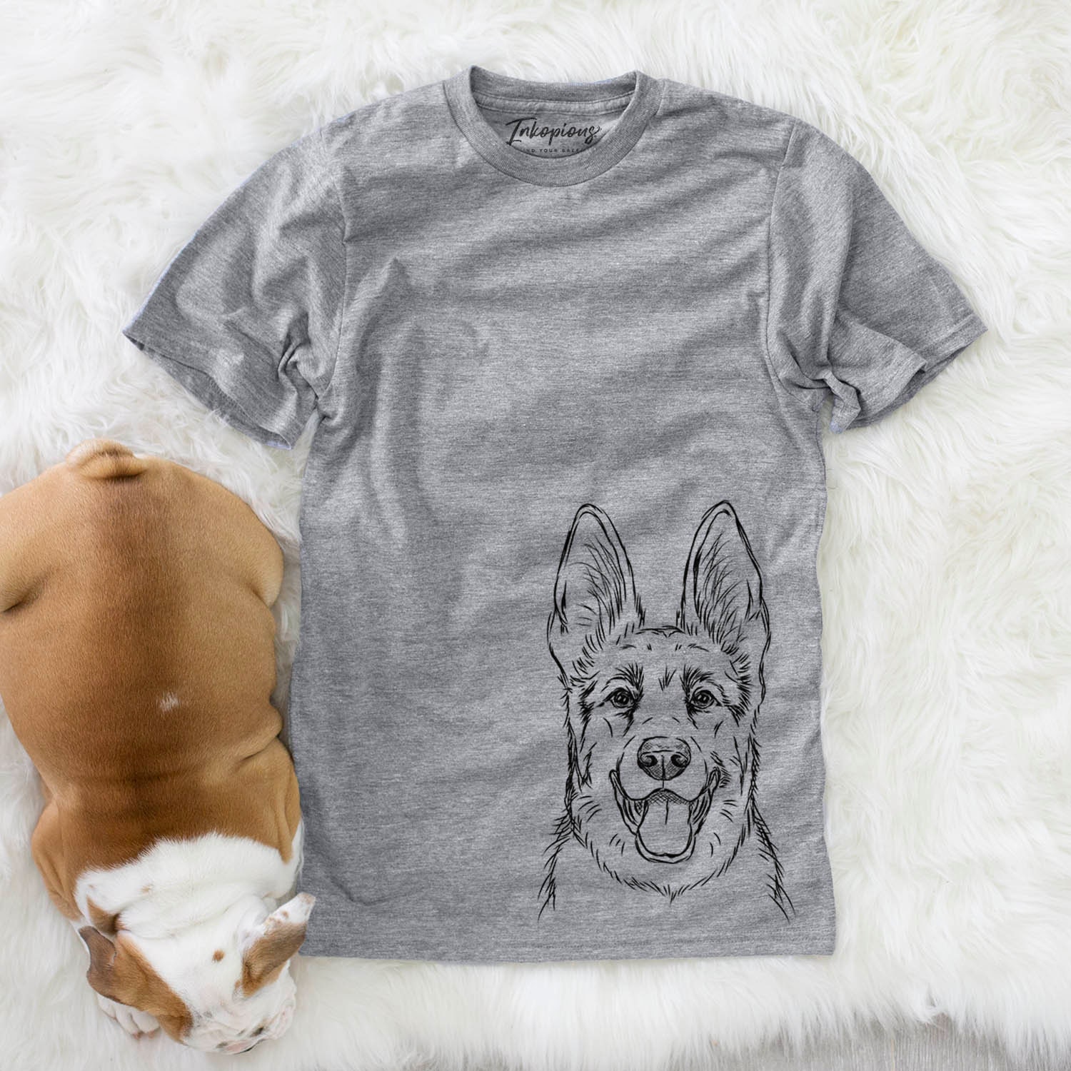 Brutus The German Shepherd - Tri-Blend Unisex Crewneck T-Shirt Dog Lover Gift