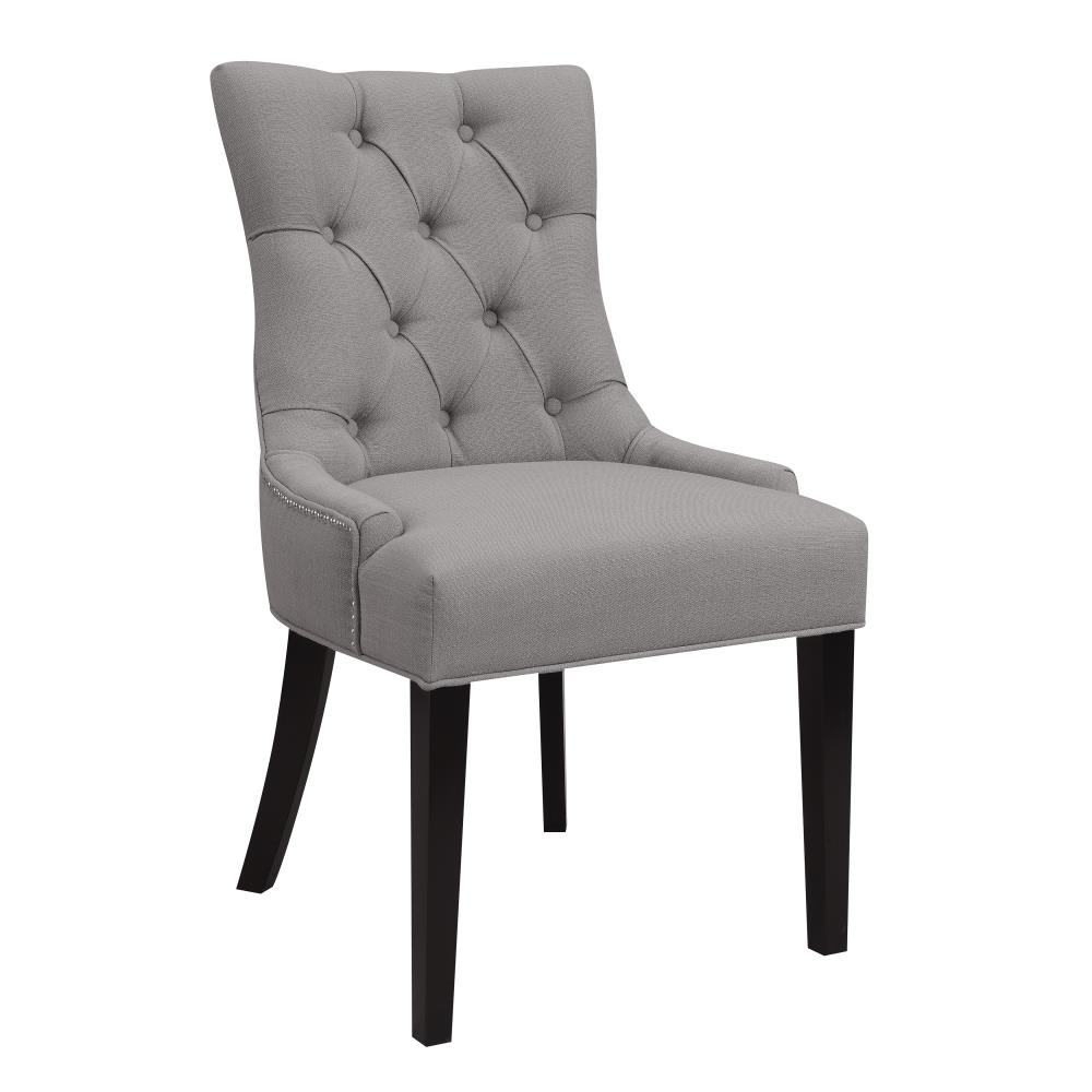 HomeFare Traditional Polyester/Polyester Blend Upholstered Dining Arm Chair (Wood Frame) in Gray | DS-2514-900-372