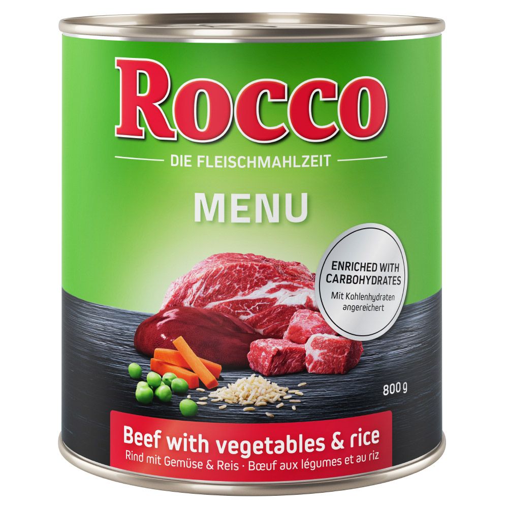 Rocco Menu 6 x 800g - Beef, Vegetables & Rice