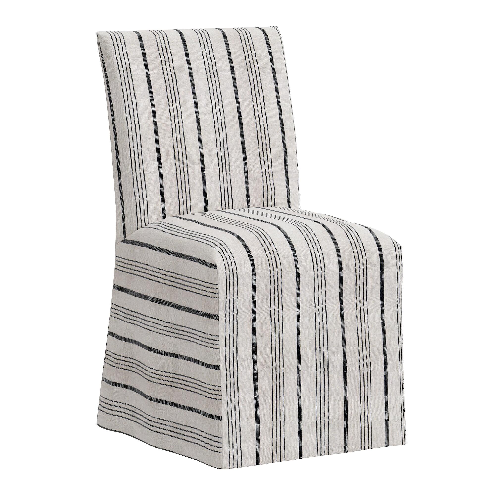 Print Slipcover Landon Dining Chair: Gray/Natural by World Market