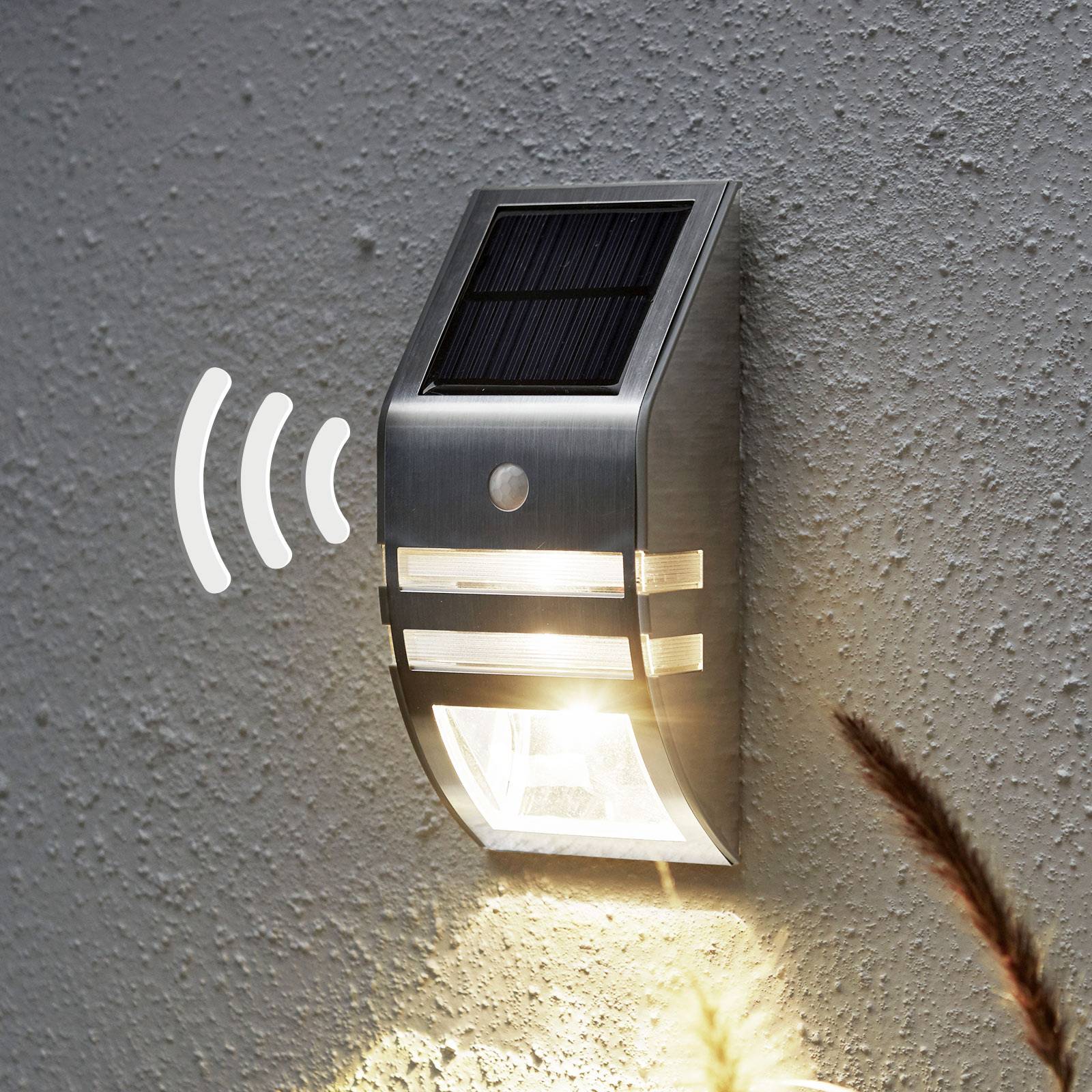 Aurinkokäyttöinen Wally-LED-seinälamppu, BWM