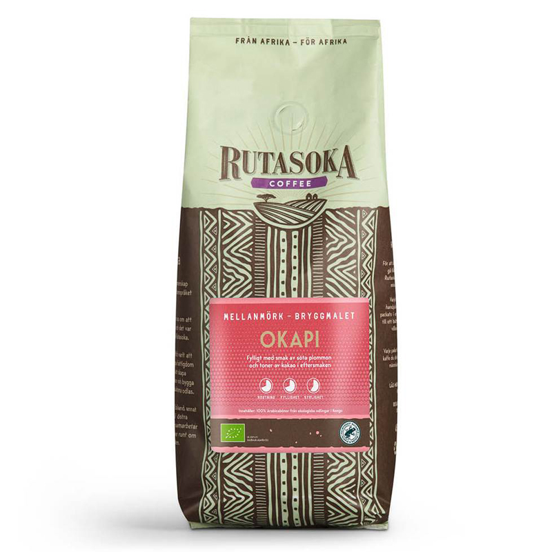 Rutasoka Økologiske Mellemristede Kaffebønner Okapi