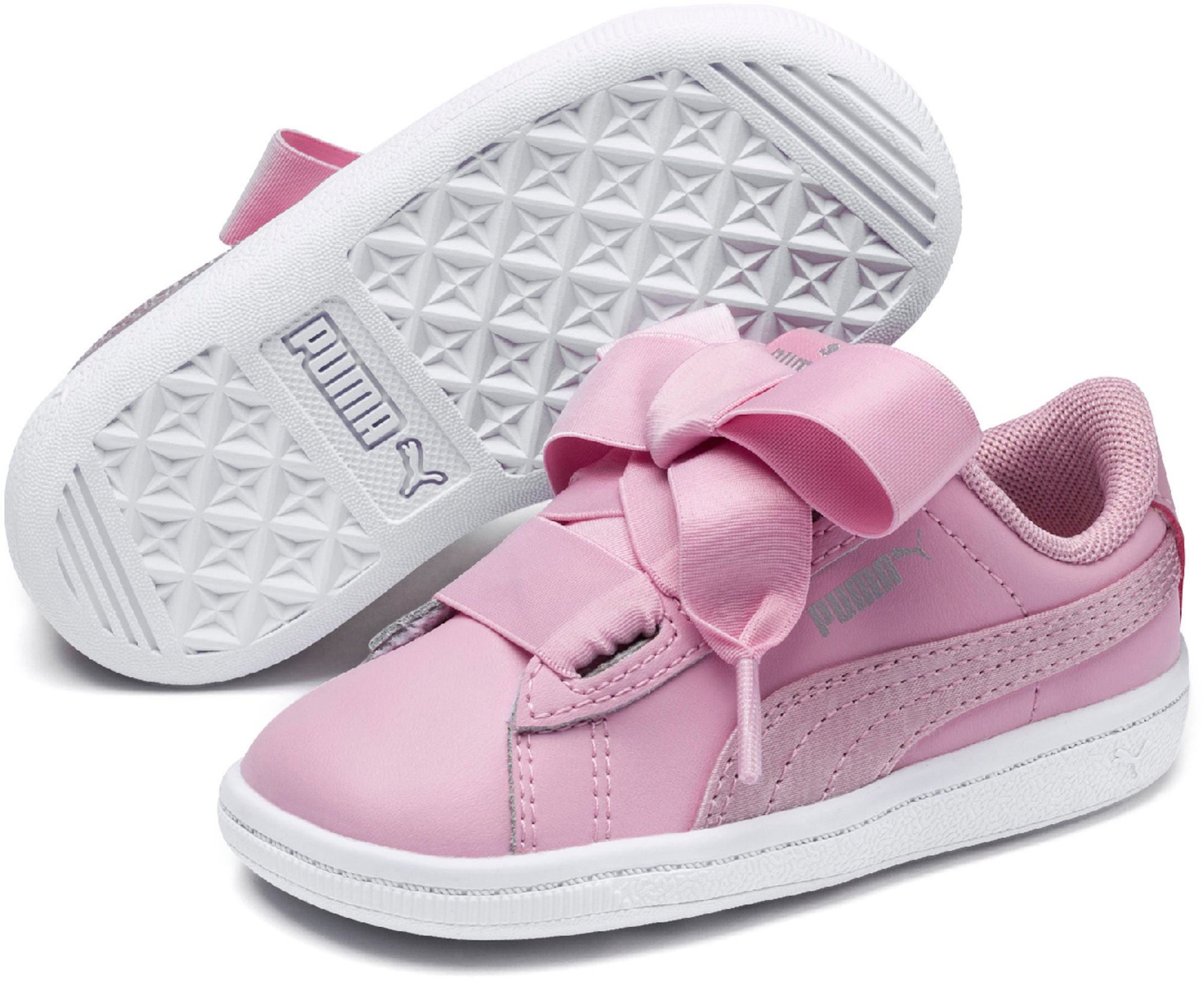 Puma Vikky Ribbon Satin AC PS Sneaker, Pink 35