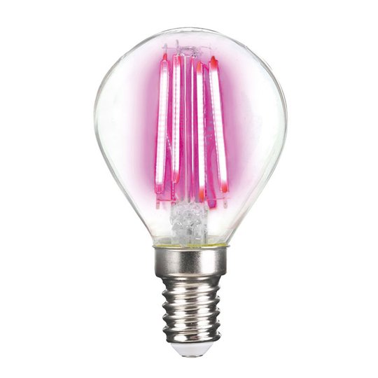 LED-lamppu E14 4W filament, vaaleanpunainen